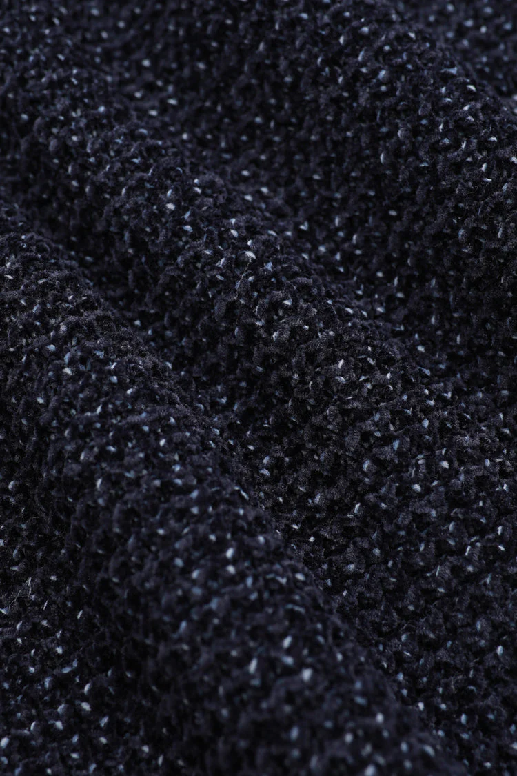 JAMES HARPER JHK72 1/4 Zip Fleck Knitwear - Navy - Image 6