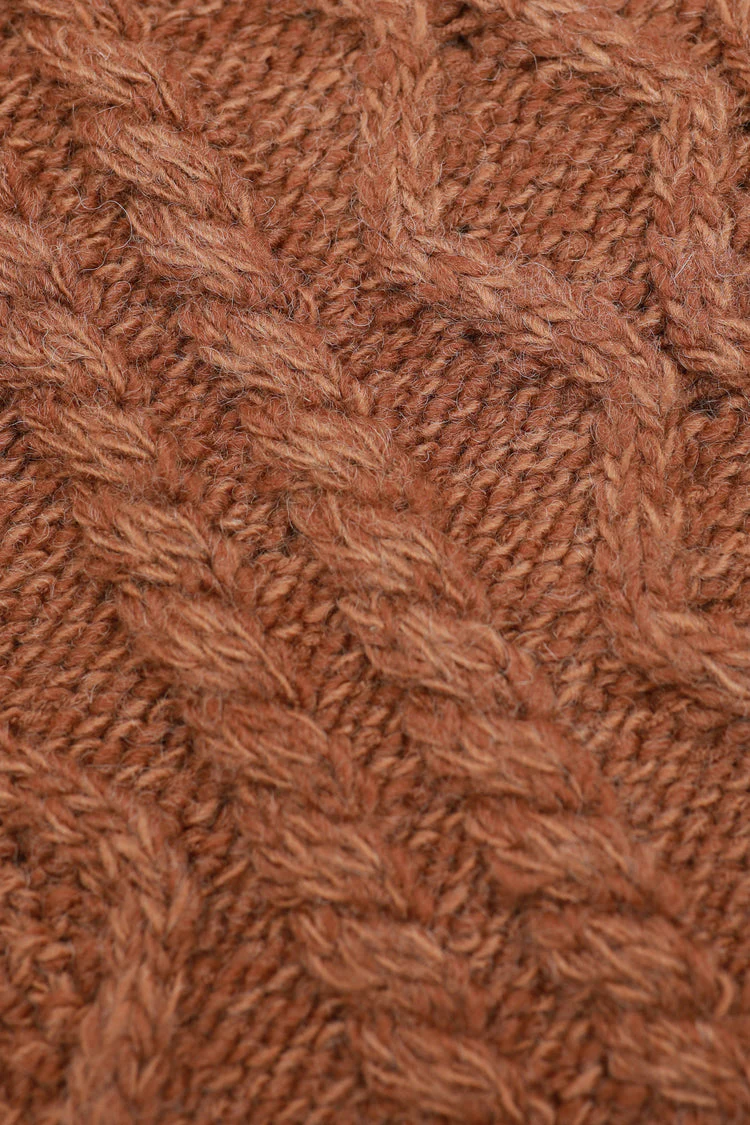JAMES HARPER JHK73 Cable Crew Knitwear - Latte - Image 5