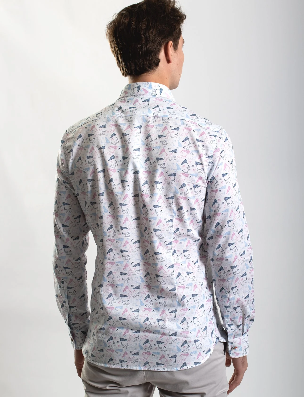 James Harper JHS341 MICHAEL LEUNIG BUTTERFLY NET PRINT L/S SHIRT - Image 6