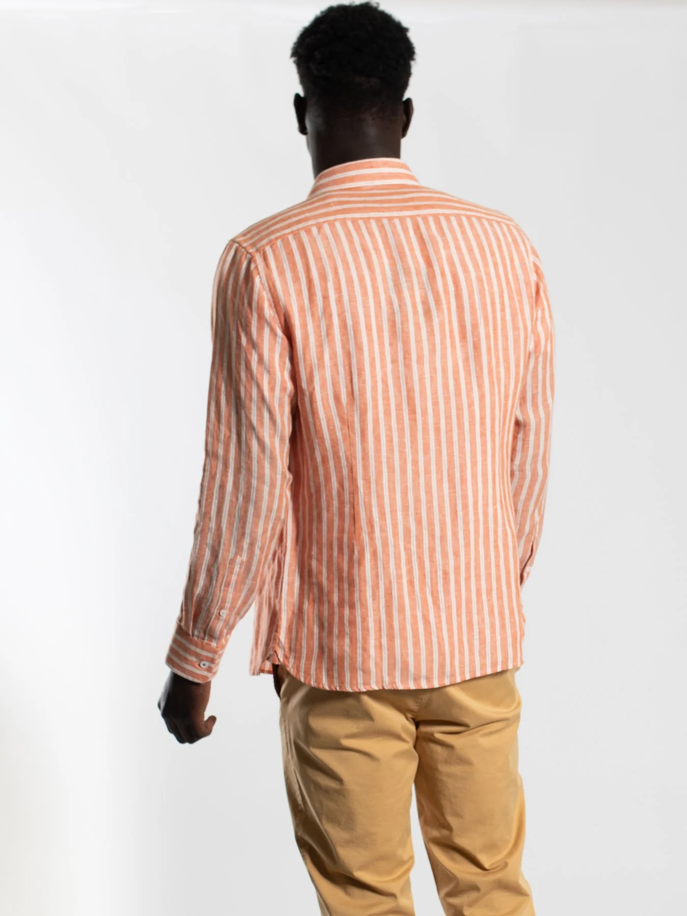 JAMES HARPER JHS386 DOUBLE STRIPE LINEN SHIRT - Koi - Image 3