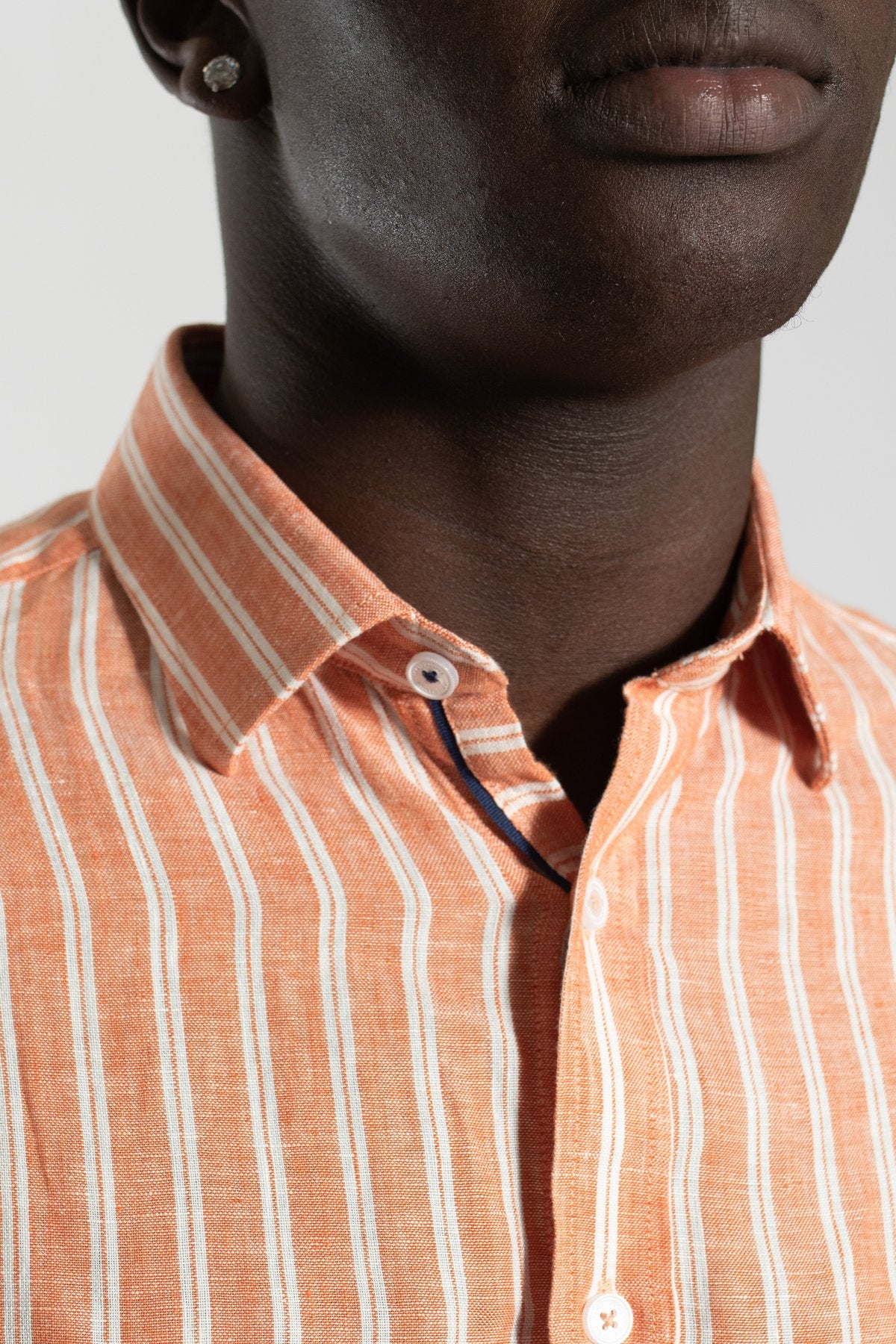 JAMES HARPER JHS386 DOUBLE STRIPE LINEN SHIRT - Koi - Image 5
