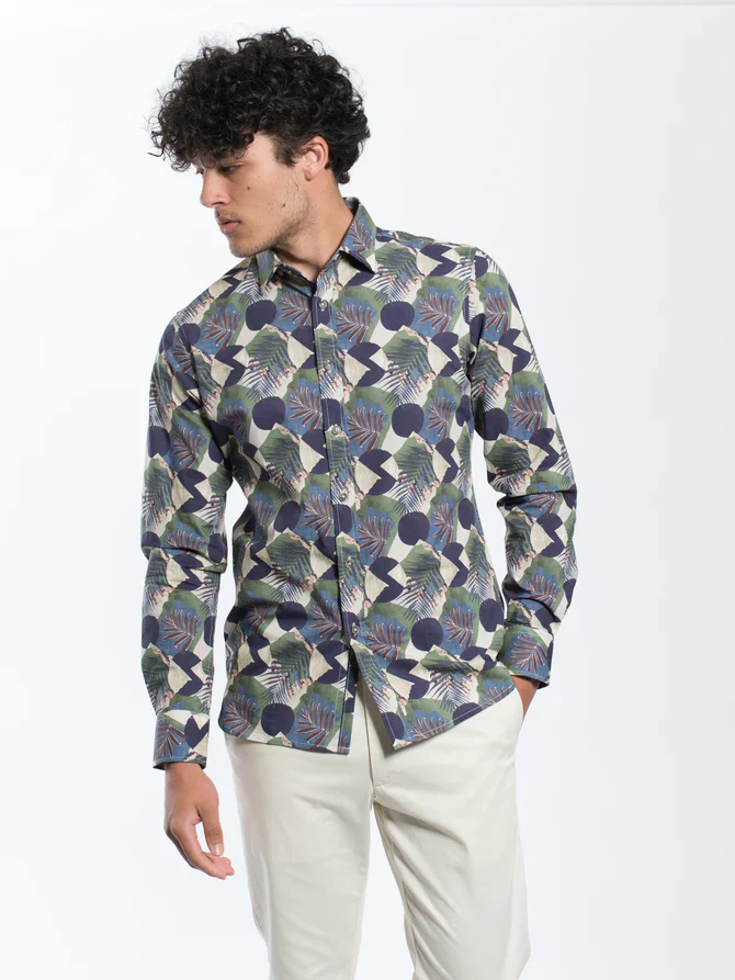 JAMES HARPER JHS413 ABSTRACT PALM LS SHIRT - Image 2