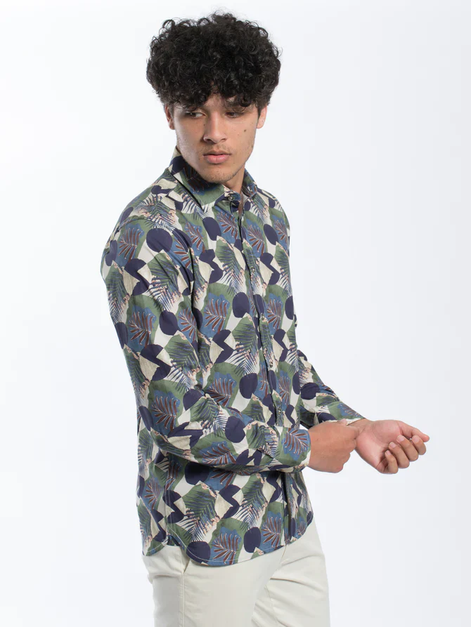 JAMES HARPER JHS413 ABSTRACT PALM LS SHIRT - Image 4