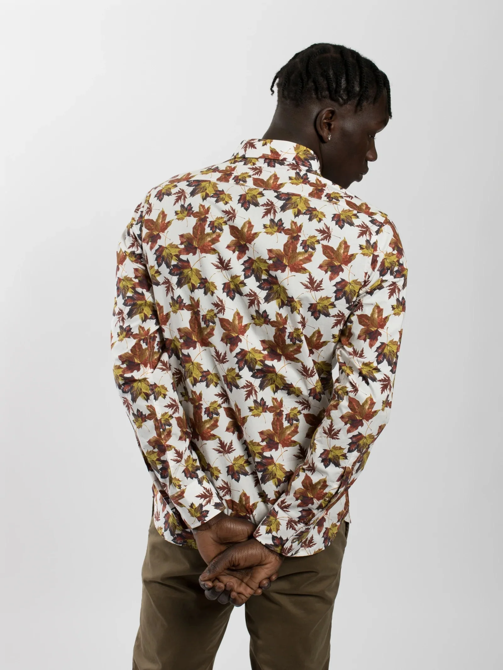 James Harper JHS436 Maple Leaf Long Sleeve Shirt - Tan - Image 3