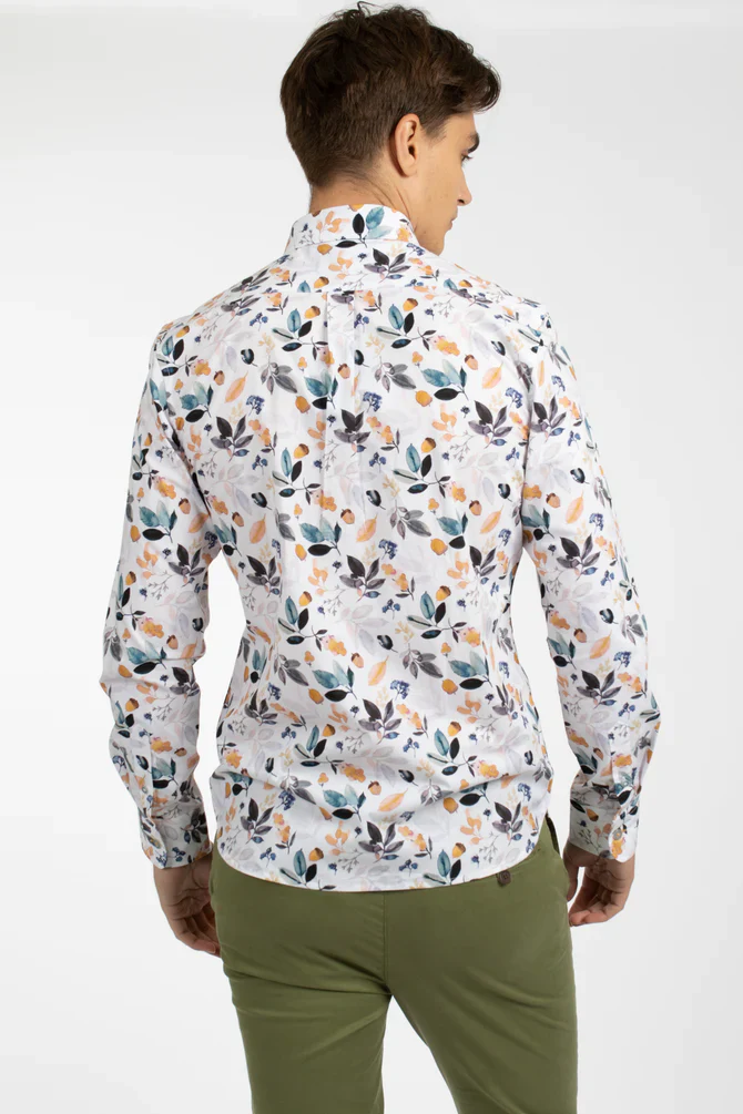 JAMES HARPER JHS477 ACORN COTTON POPLIN SHIRT - Navy - Image 6