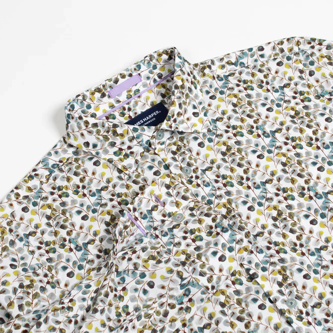 JAMES HARPER JHS480 FERN COTTON POPLIN SHIRT - Olive - Image 5