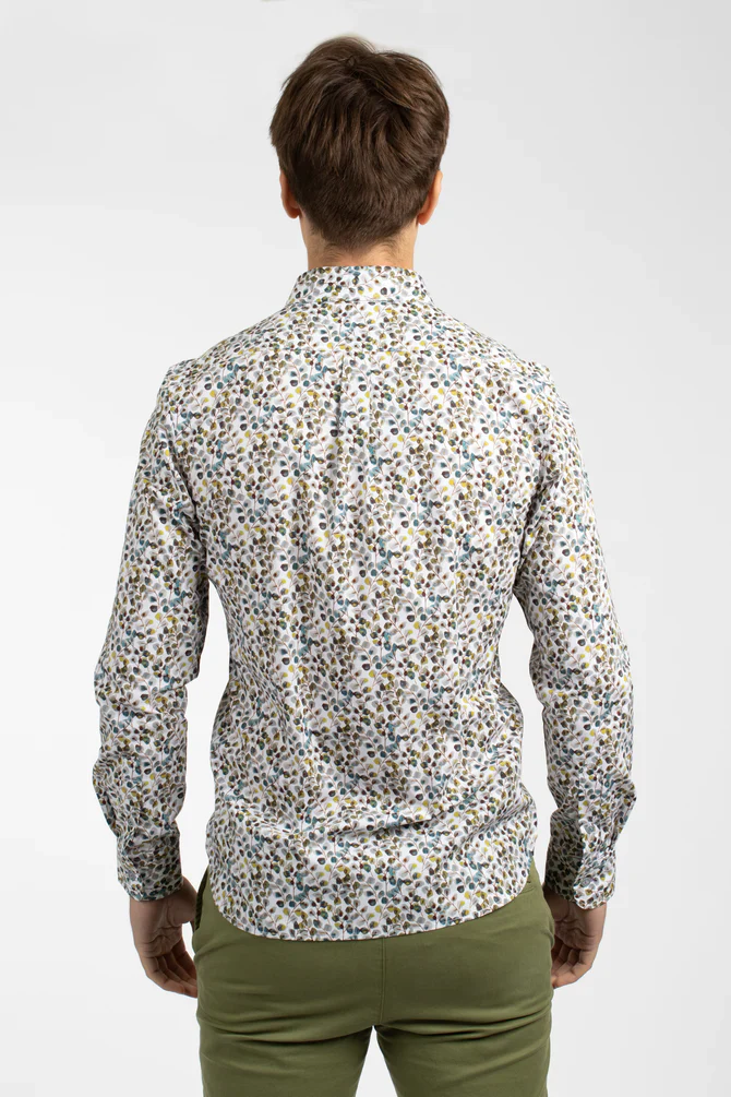 JAMES HARPER JHS480 FERN COTTON POPLIN SHIRT - Olive - Image 6