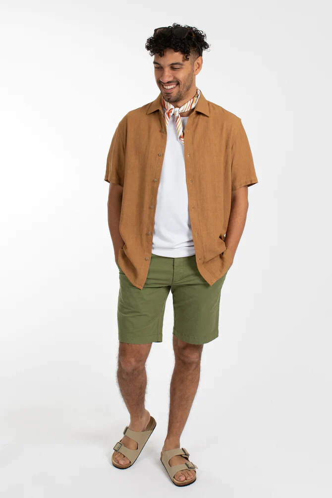 JAMES HARPER JHS501 Short Sleeve Shirt - Cinamon