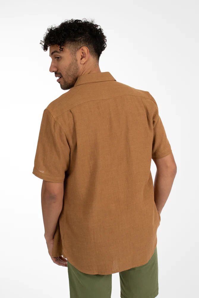 JAMES HARPER JHS501 Short Sleeve Shirt - Cinamon - Image 3