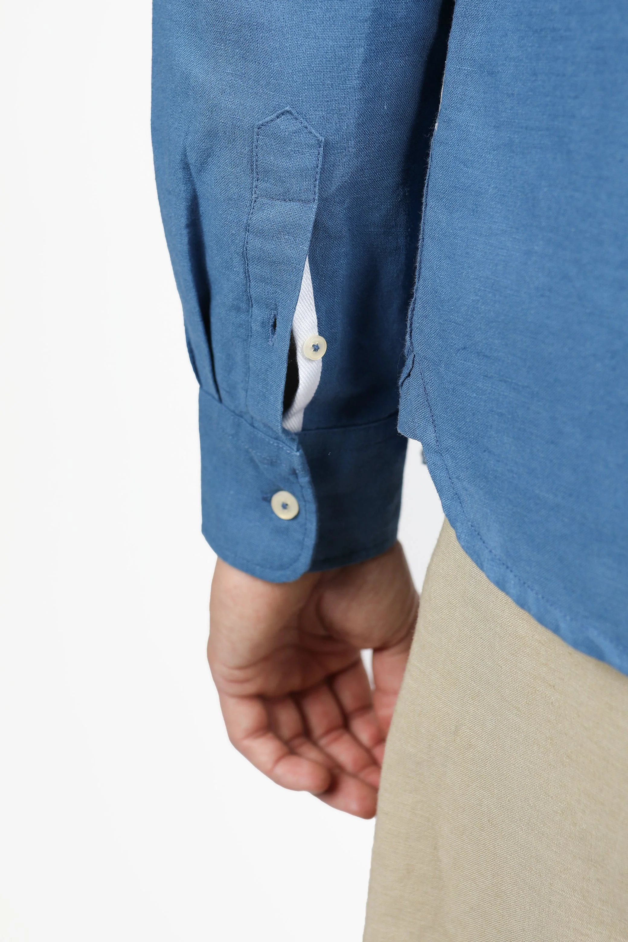 James Harper JHS554 Long Sleeve Shirt - French Blue - Image 4