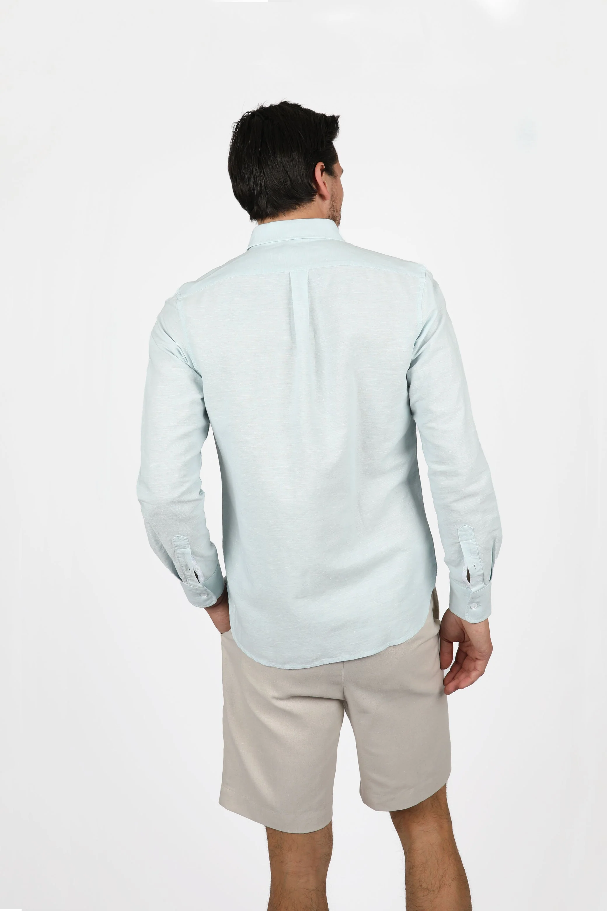 James Harper JHS554 Long Sleeve Shirt - Ice Blue - Image 5