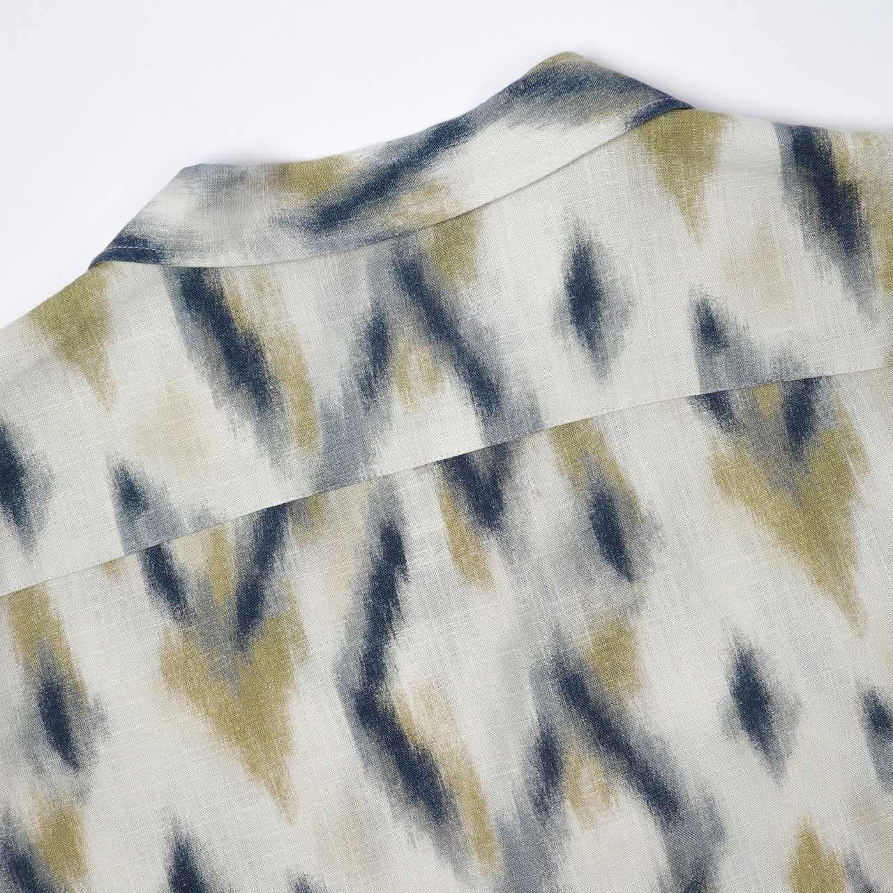 JAMES HARPER JHS569 Ikat Cuban Collar Shirt - Tobacco - Image 6