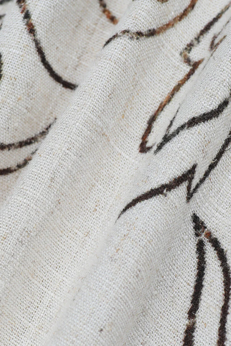 JAMES HARPER JHS612 Havanna Cuban Collar Linen S/S Shirt - Mocha - Image 6