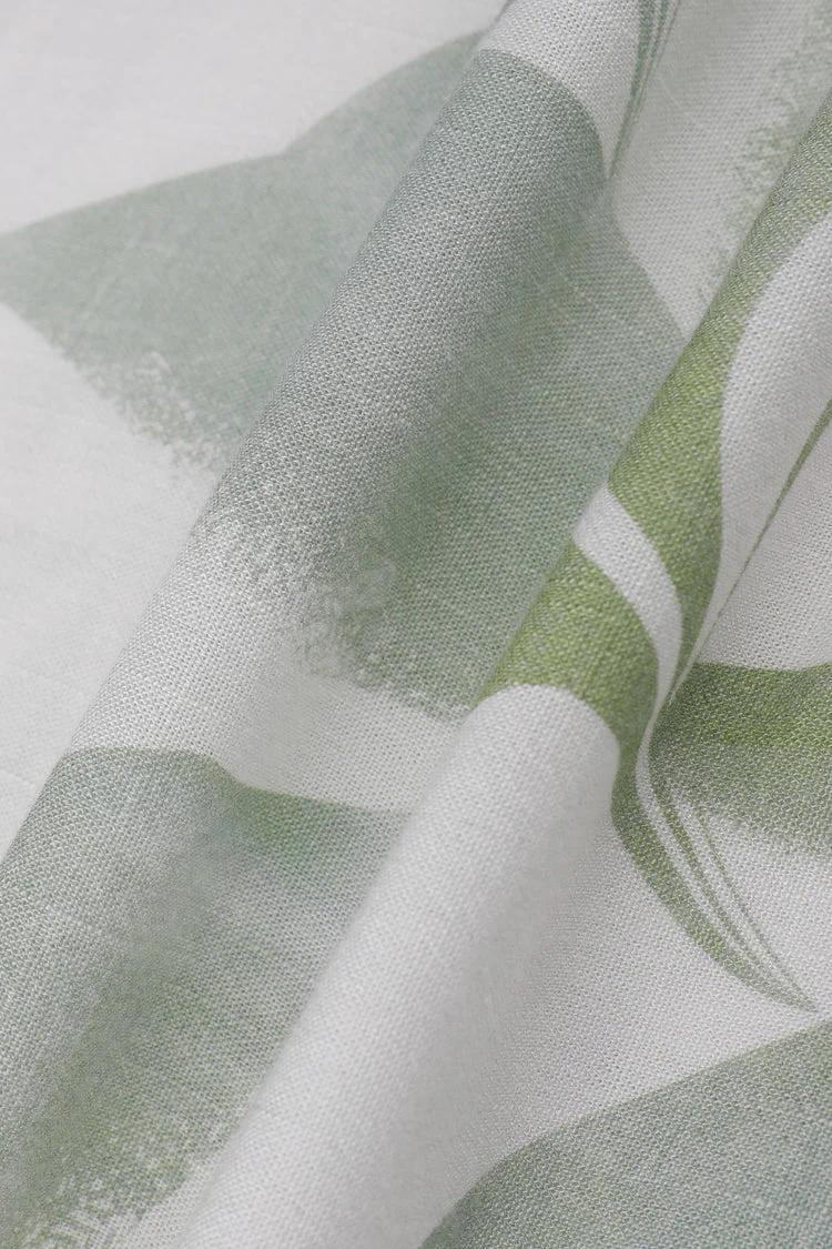 JAMES HARPER JHS613 Banana Leaf Border Cuban Collar Shirt - Sage - Image 7