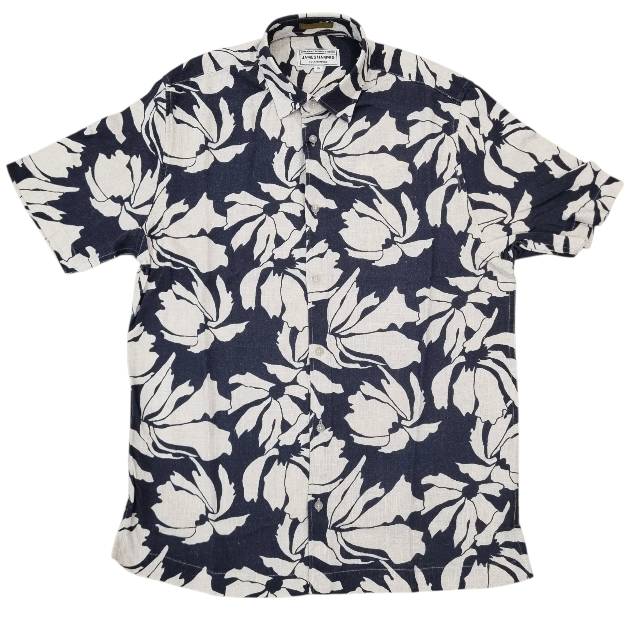 JAMES HARPER JHS623 Puerto Rico S/S Collar Shirt - Navy - Image 5