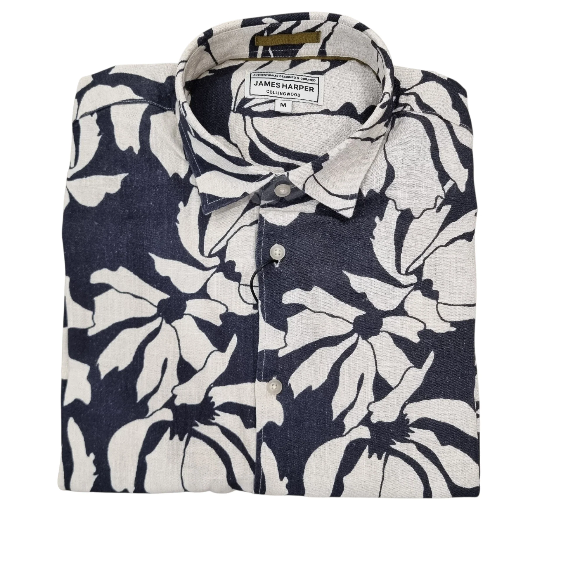 JAMES HARPER JHS623 Puerto Rico S/S Collar Shirt - Navy - Image 6