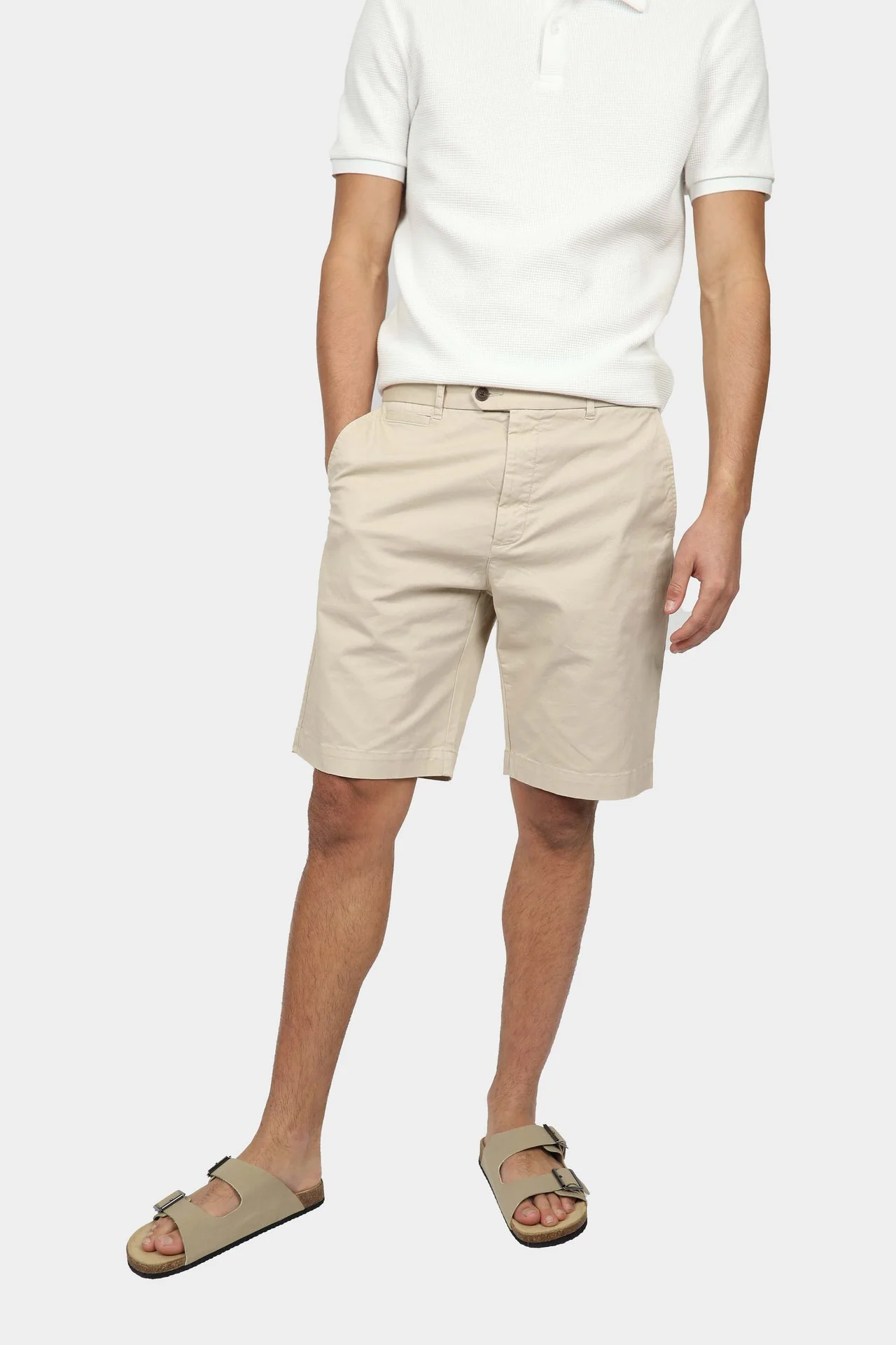 JAMES HARPER JHSH27 Chino Short - Pebble - Image 2