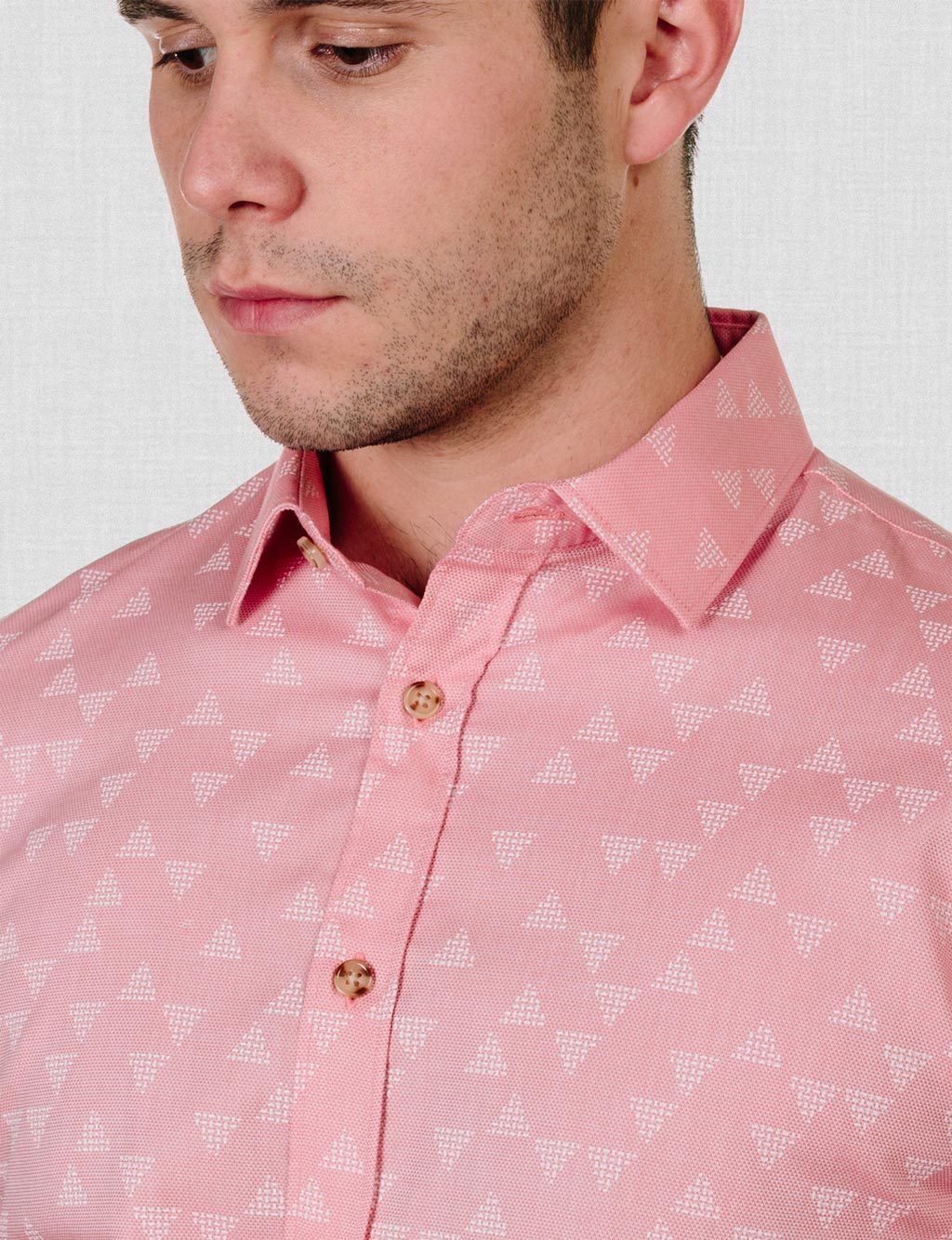 James Harper Liverpool Triangle Print SS Shirt - Image 4
