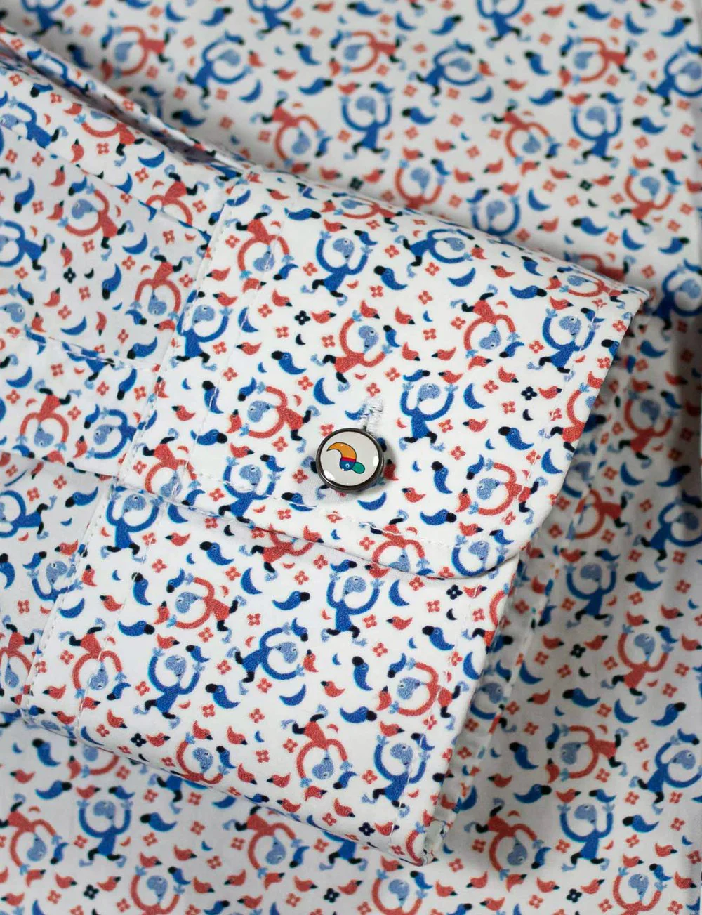 James Harper Michael Leunig 'Odd Birds' Long Sleeve Print Shirt - Image 3