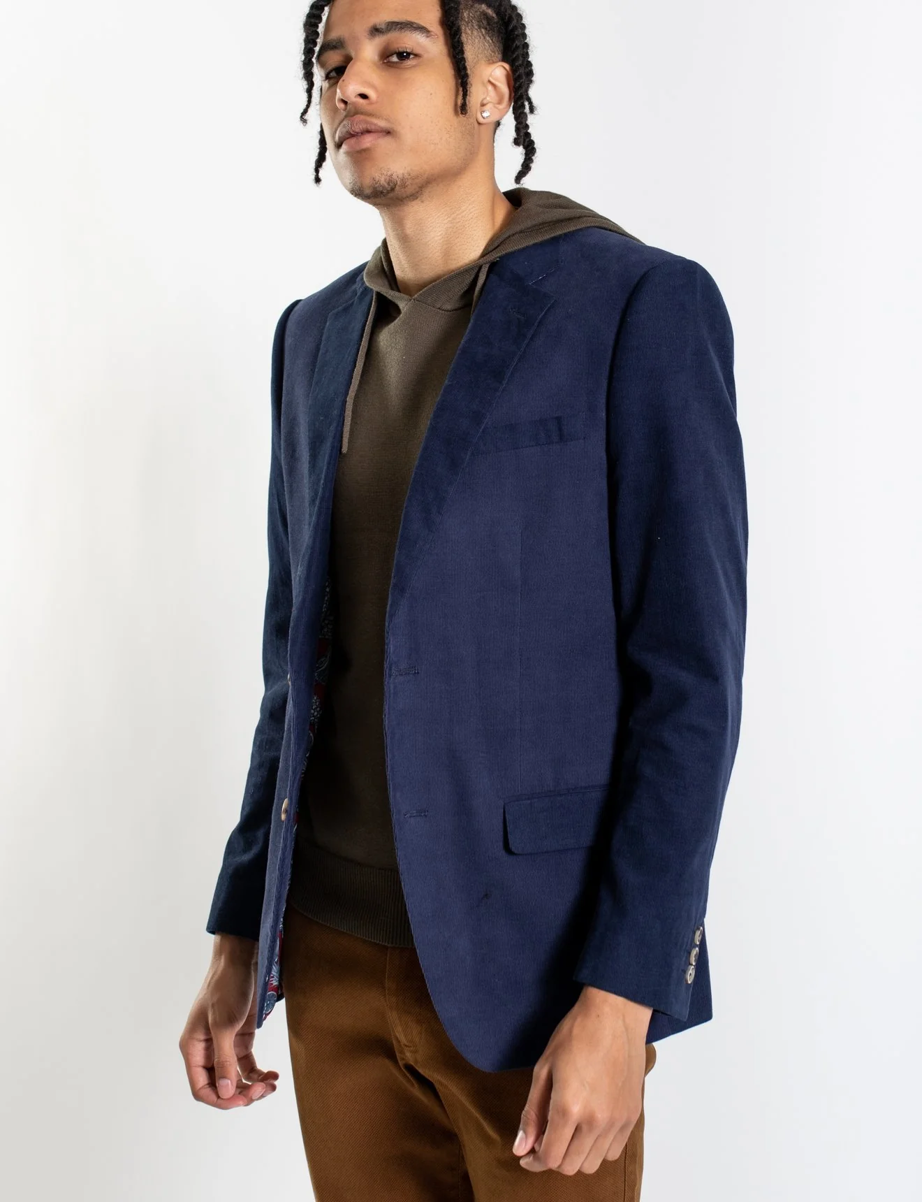 James Harper JHJ42 PATCH POCKET JACKET - Navy - Image 3