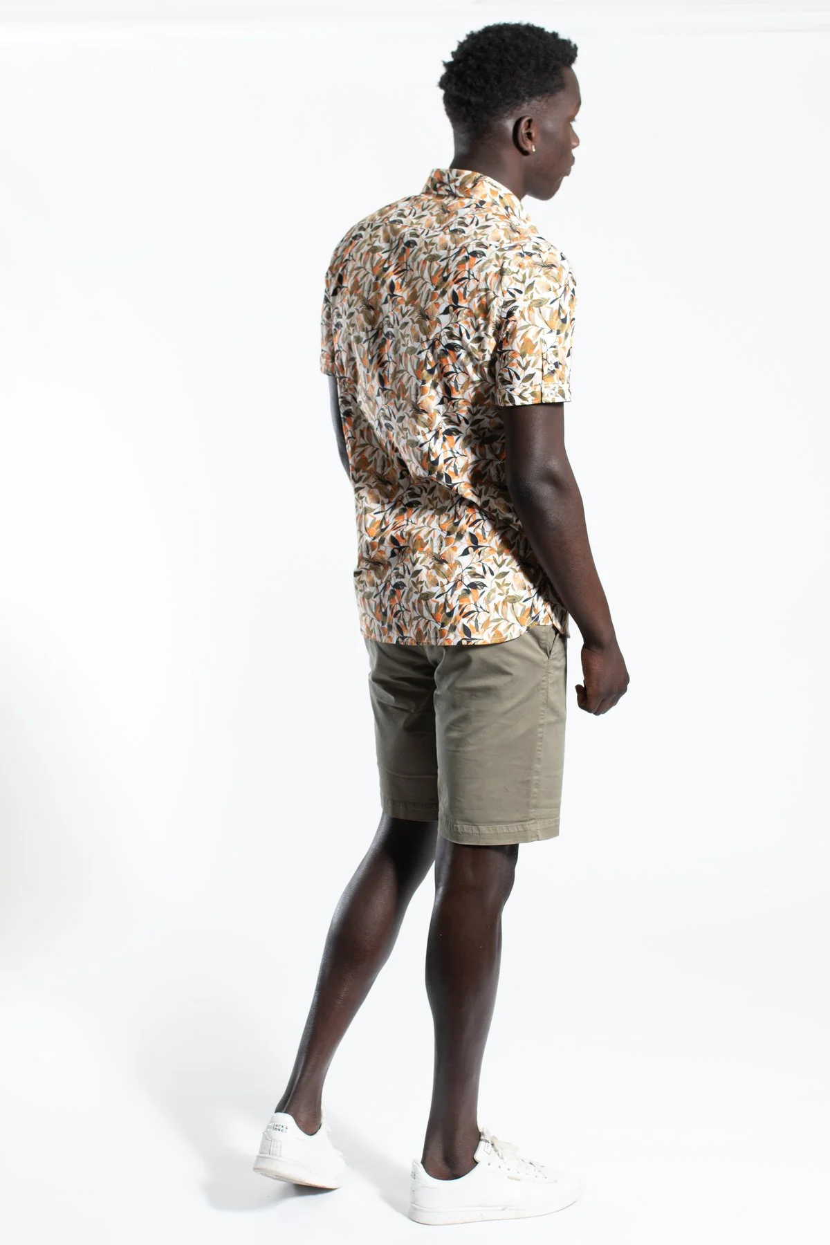 James Harper JHS394 SPRING LEAVES S/S SHIRT - Sand - Image 4