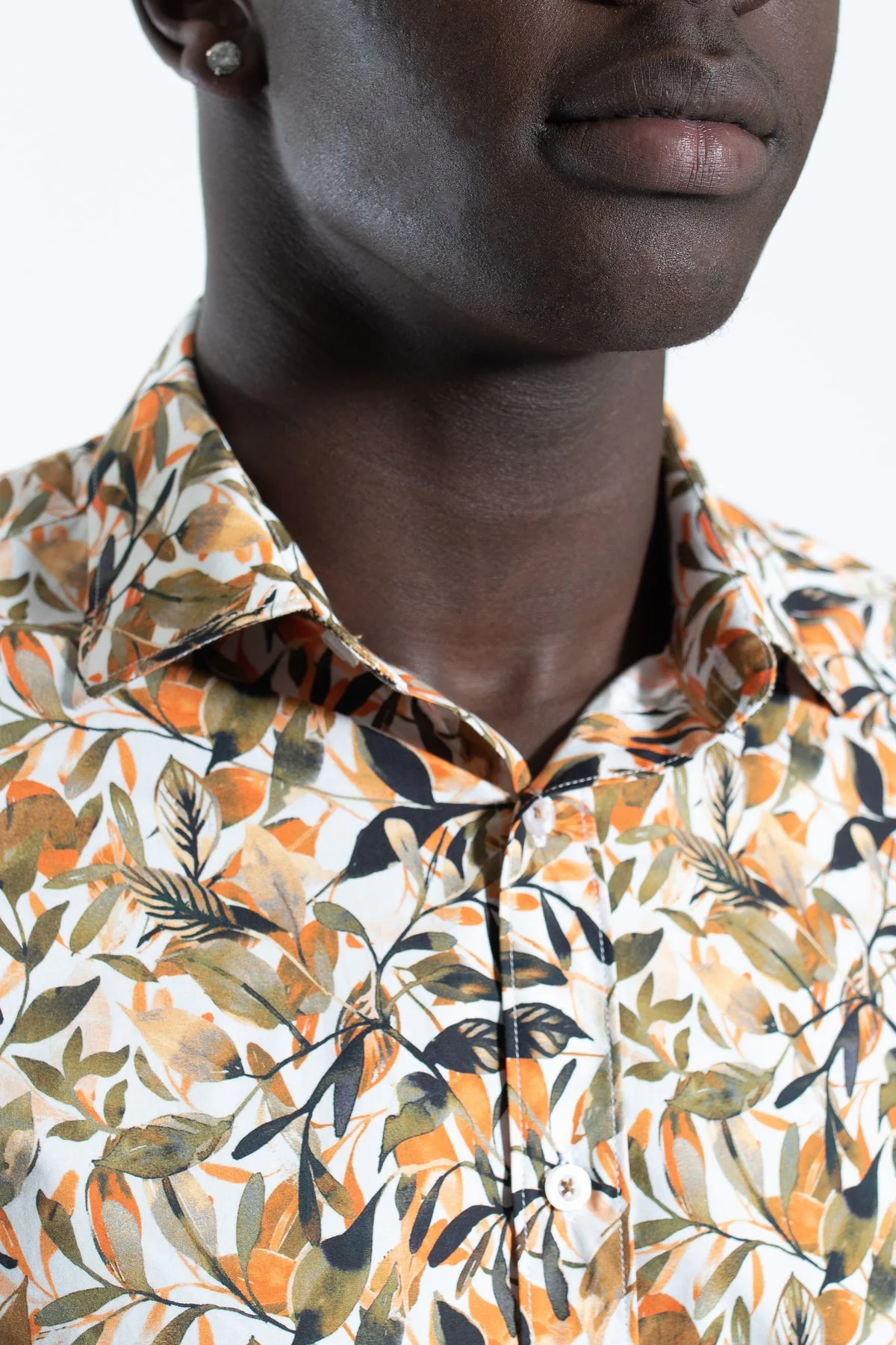 James Harper JHS394 SPRING LEAVES S/S SHIRT - Sand - Image 6