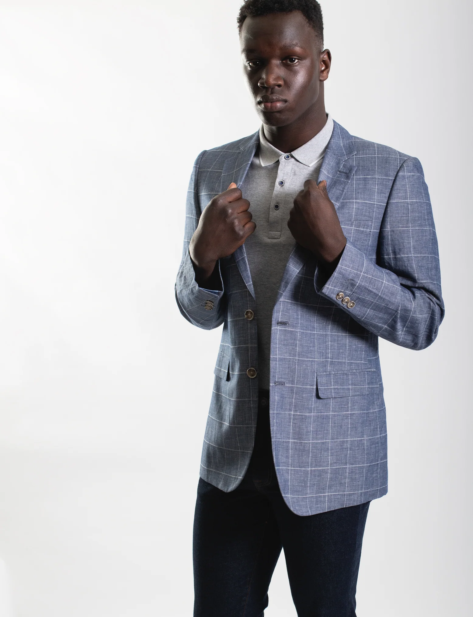 James Harper Windowpane Check Blazer - Image 5