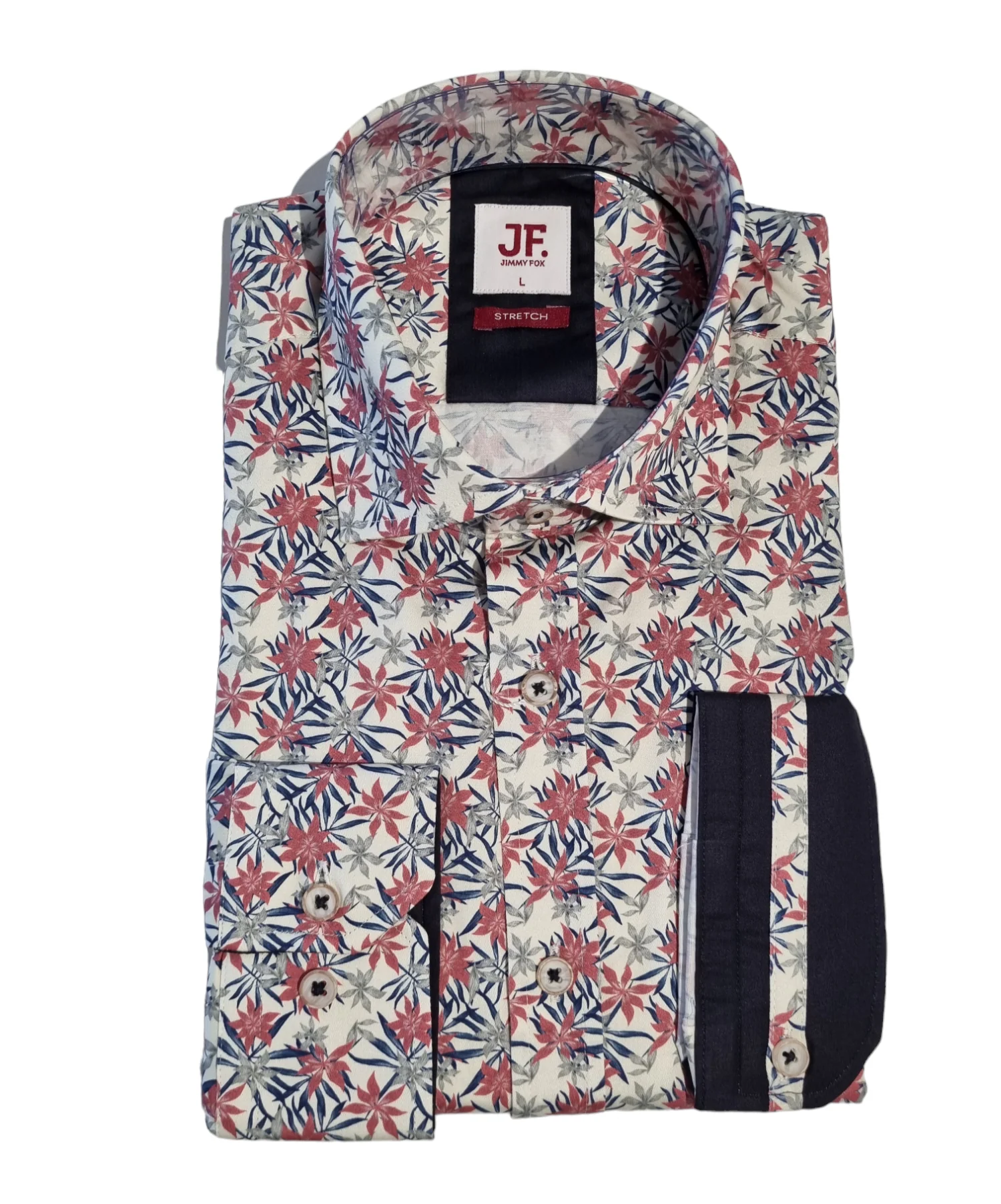 JIMMY FOX 2430 L/S Flower Shirt - Red