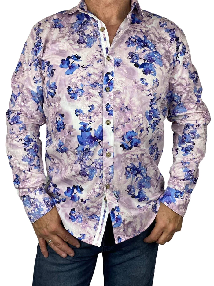 Jimmy Stuart BANKS FLORAL L/S SHIRT - Purple