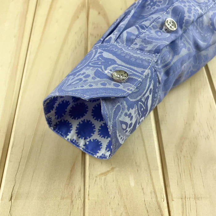 Jimmy Stuart MIST PAISLEY L/S SHIRT - Blue - Image 3