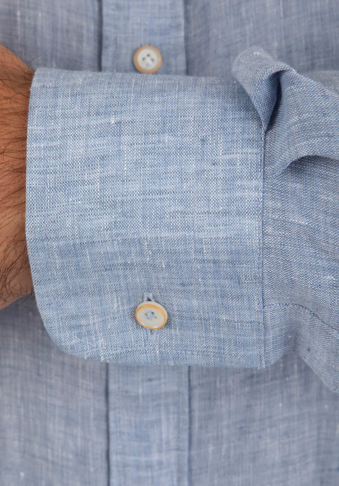 Joe Black Haul Tailored Fit Linen Shirt - Blue - Image 4