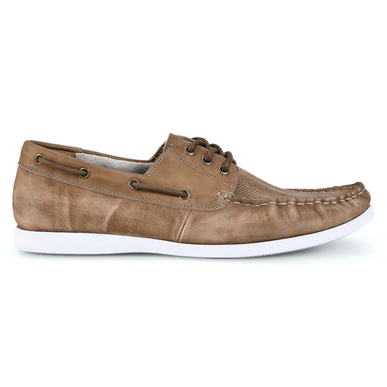 Julius Marlow Lateral Boat Shoe - Tan Wash