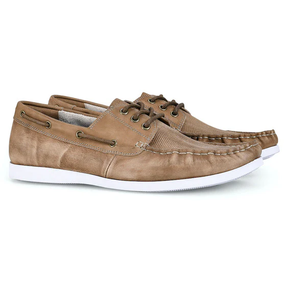 Julius Marlow Lateral Boat Shoe - Tan Wash - Image 2