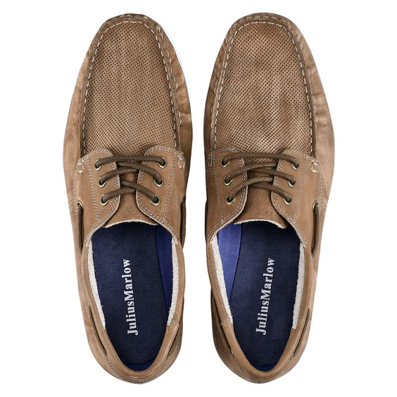 Julius Marlow Lateral Boat Shoe - Tan Wash - Image 3