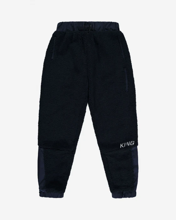 KING TENNYSON SHERPA TRACKSUIT BOTTOMS - INK BLUE