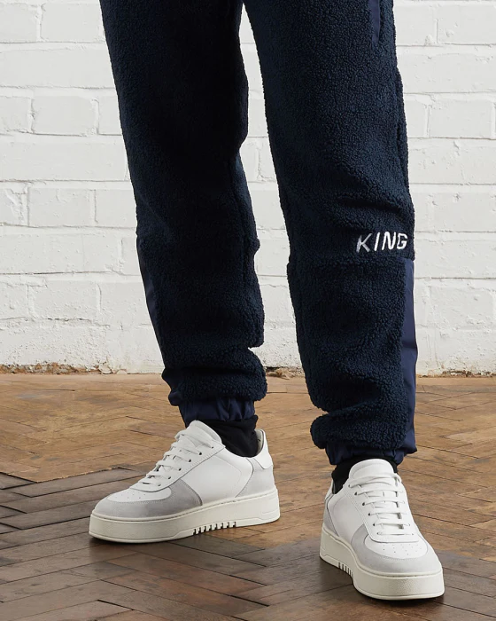 KING TENNYSON SHERPA TRACKSUIT BOTTOMS - INK BLUE - Image 4
