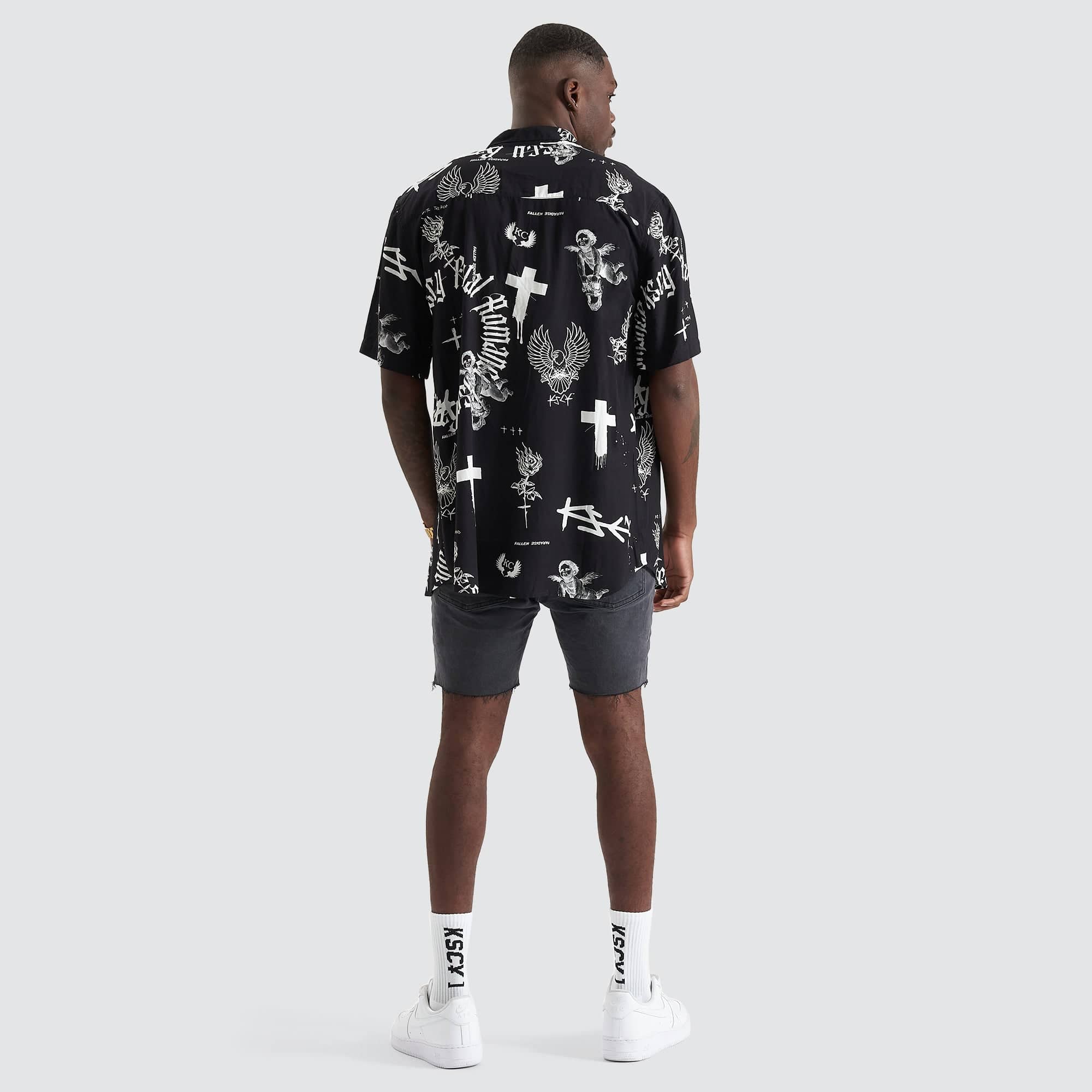 KISS CHACEY Augur Party Shirt - Black/White - Image 4