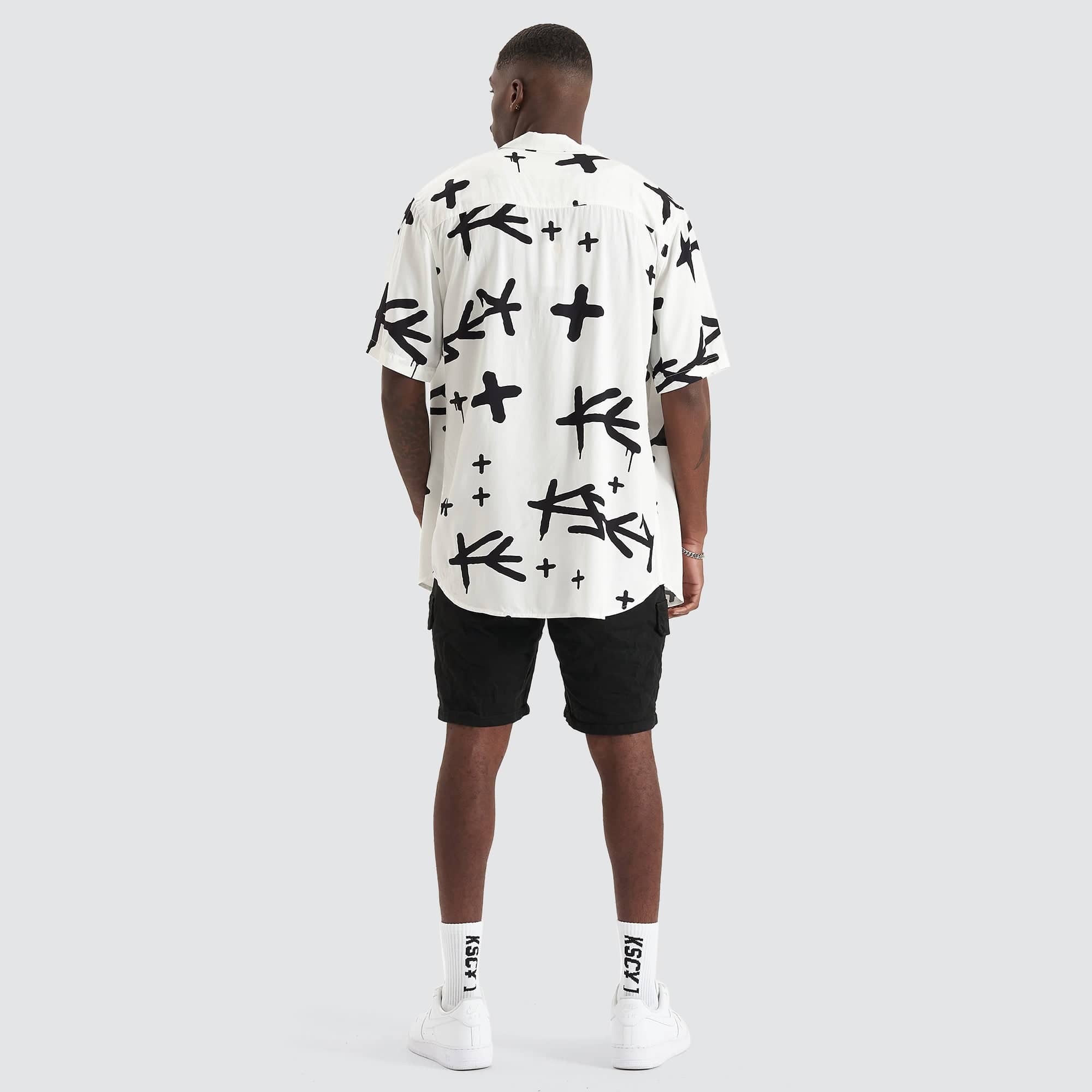 KISS CHACEY Captor Party Shirt White/Black - Image 7