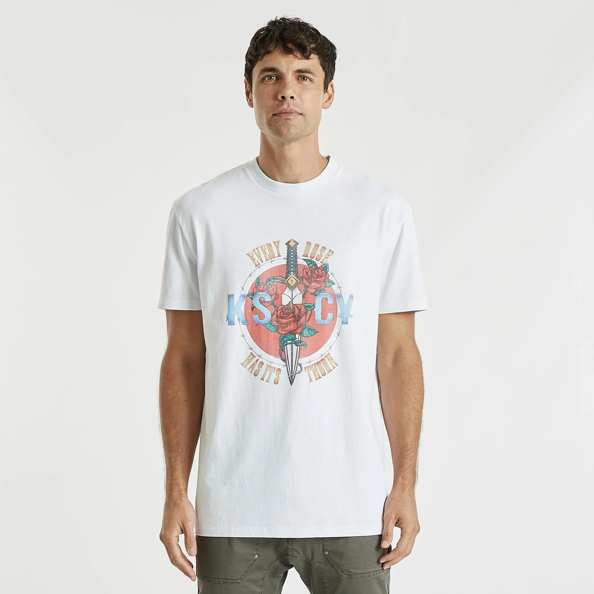 Kiss Chacey Dagger Relaxed T-Shirt - White - Image 2