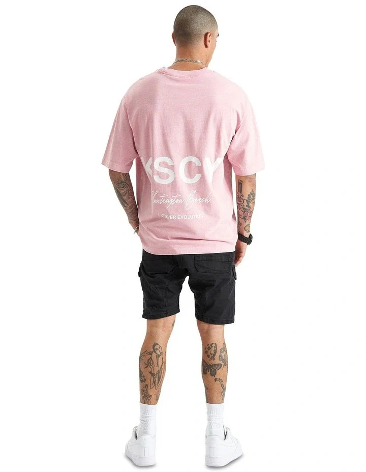 KISS CHACEY Hungtington Heavy Oversized Tee - Pigment Salmon - Image 2