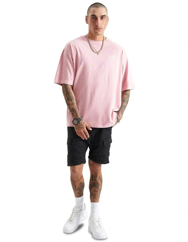 KISS CHACEY Hungtington Heavy Oversized Tee - Pigment Salmon - Image 6