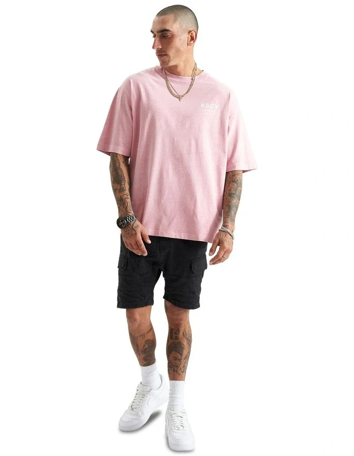 KISS CHACEY Hungtington Heavy Oversized Tee - Pigment Salmon - Image 7