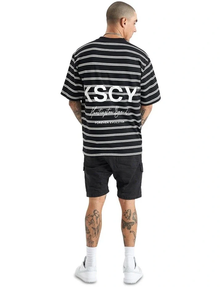 KISS CHACEY Lorenzo Heavy Oversized Tee - Black/White - Image 6