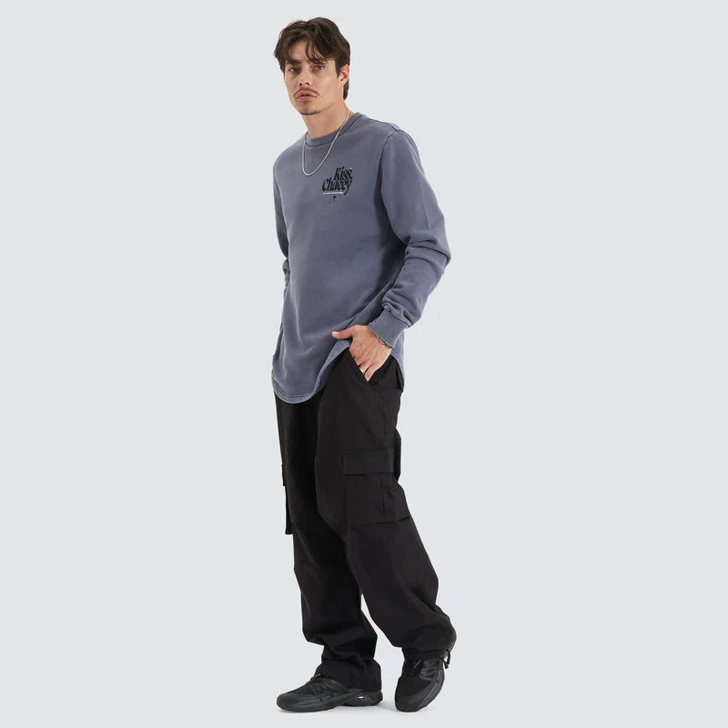 KISS CHACEY Seraph Heavy Dual Curved Jumper - Pigment Night Shadow - Image 4