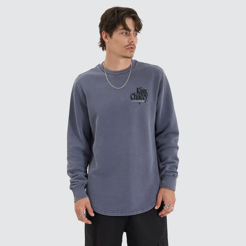 KISS CHACEY Seraph Heavy Dual Curved Jumper - Pigment Night Shadow - Image 7