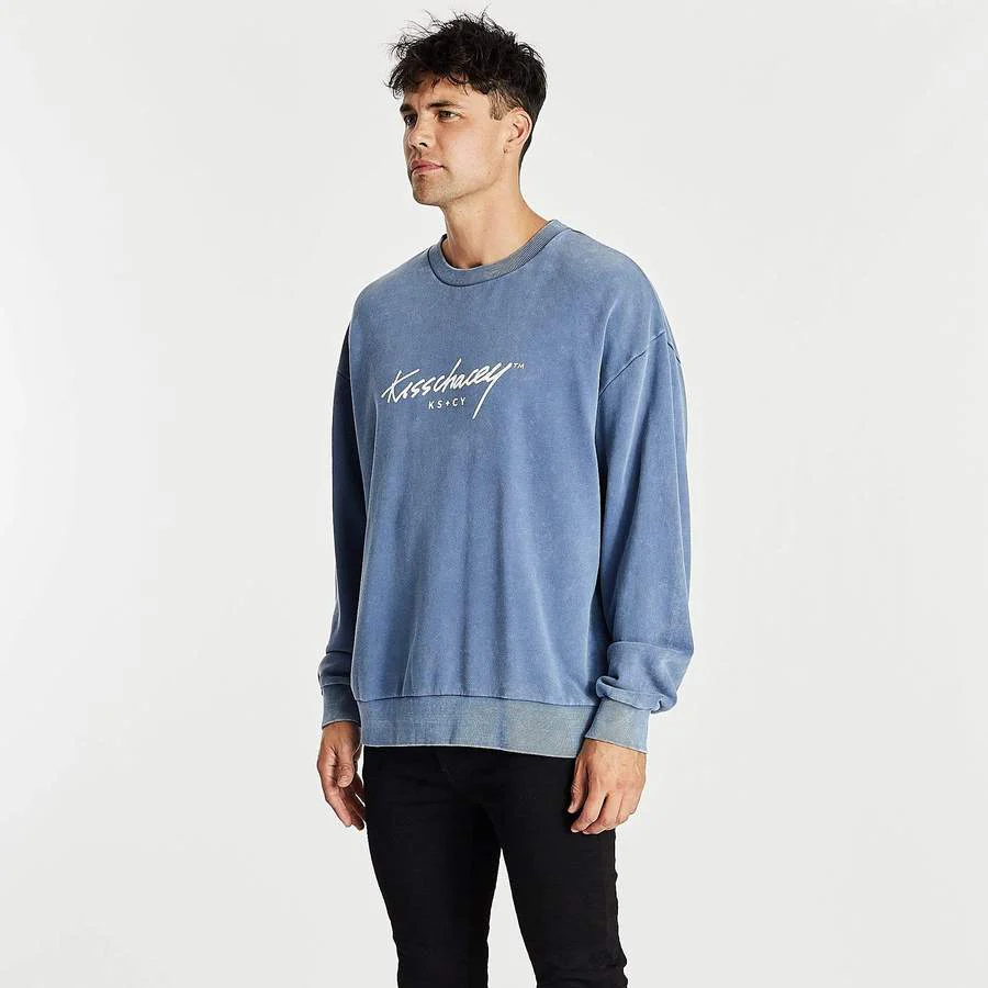 KISS CHACEY Solo Relaxed Jumper - Acid Blue - Image 3