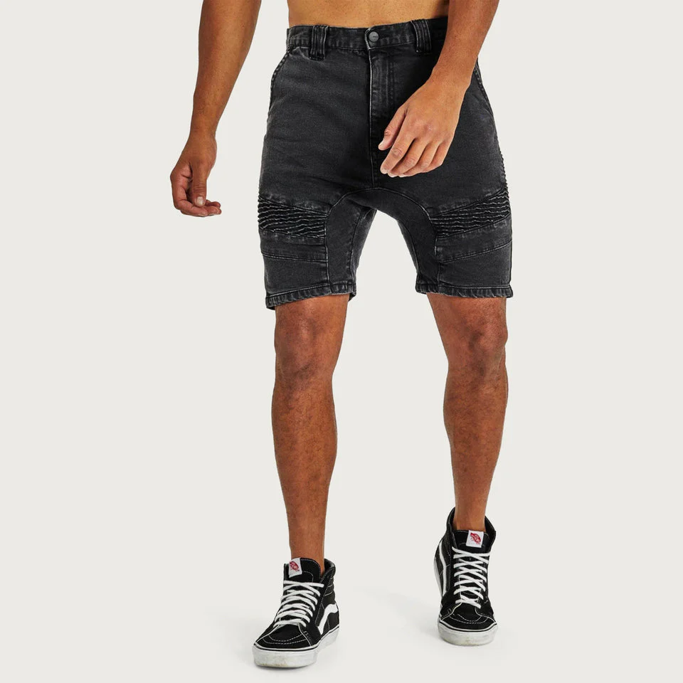 KISS CHACEY Spectra Denim Short - Obsidian Black - Image 5