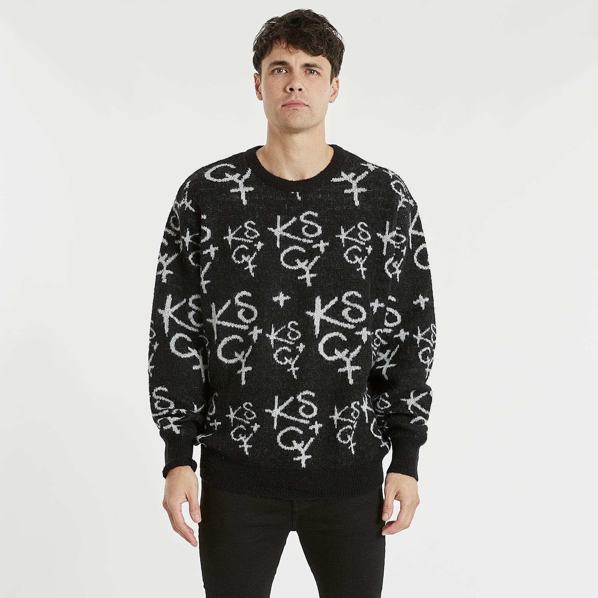 KISS CHACEY Sunset Relaxed Knit Jet Black - Image 2