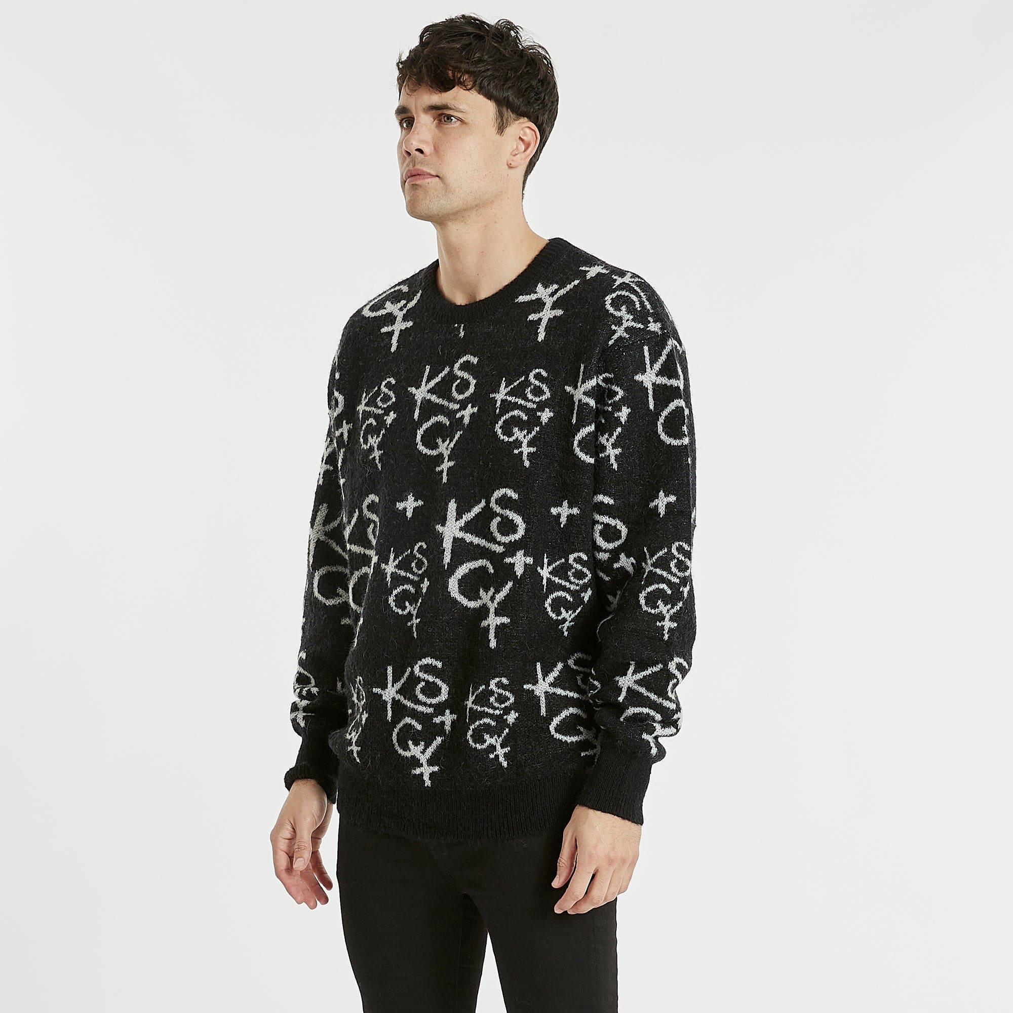 KISS CHACEY Sunset Relaxed Knit Jet Black - Image 5