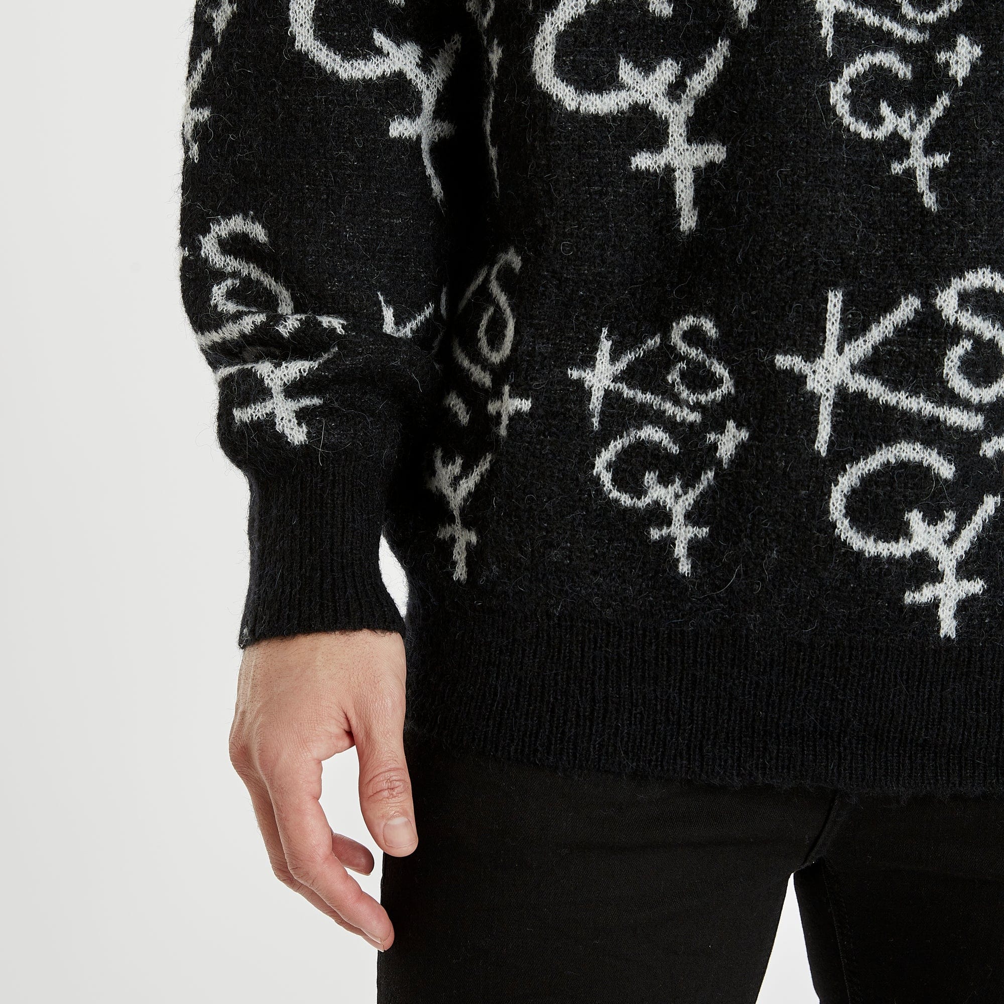 KISS CHACEY Sunset Relaxed Knit Jet Black - Image 6